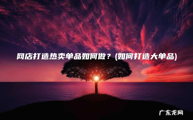 如何打造大单品 网店打造热卖单品如何做？
