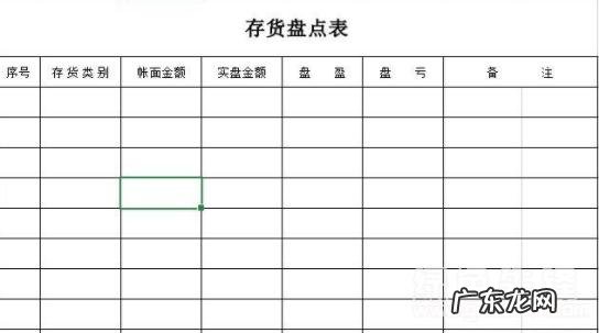 仓库物资盘点表 库存商品盘点表