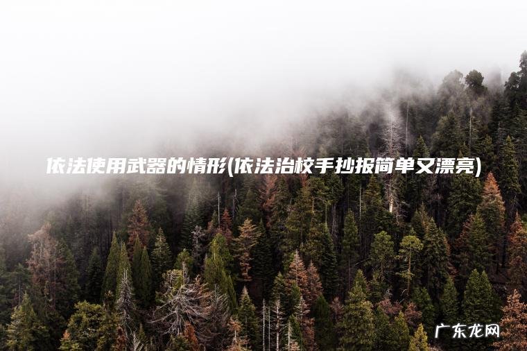 依法治校手抄报简单又漂亮 依法使用武器的情形