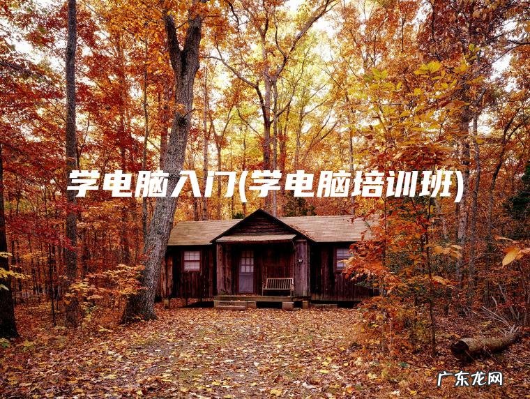 学电脑培训班 学电脑入门