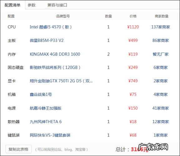 5000元电脑配置单 3000元电脑配置单