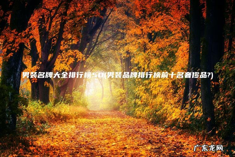 男装品牌排行榜前十名奢侈品? 男装名牌大全排行榜50