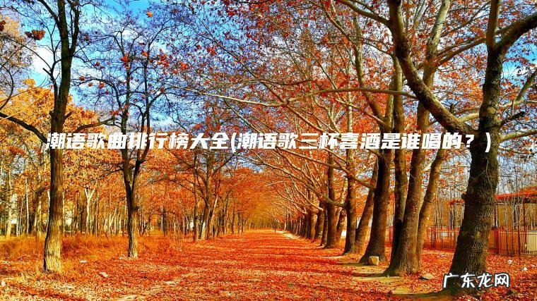 潮语歌曲排行榜大全(潮语歌三杯喜酒是谁唱的?) 潮语歌三杯喜酒是谁唱的? 潮语歌曲排行榜大全