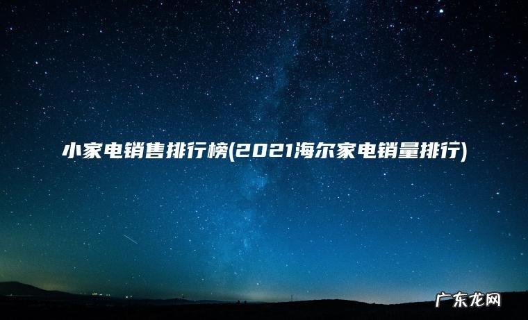 小家电销售排行榜(2021海尔家电销量排行) 2021海尔家电销量排行 小家电销售排行榜