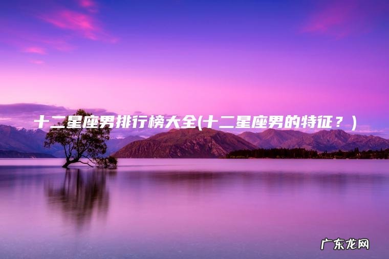 十二星座男排行榜大全(十二星座男的特征?) 十二星座男的特征? 十二星座男排行榜大全