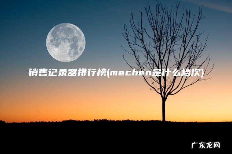 mechen是什么档次 销售记录器排行榜