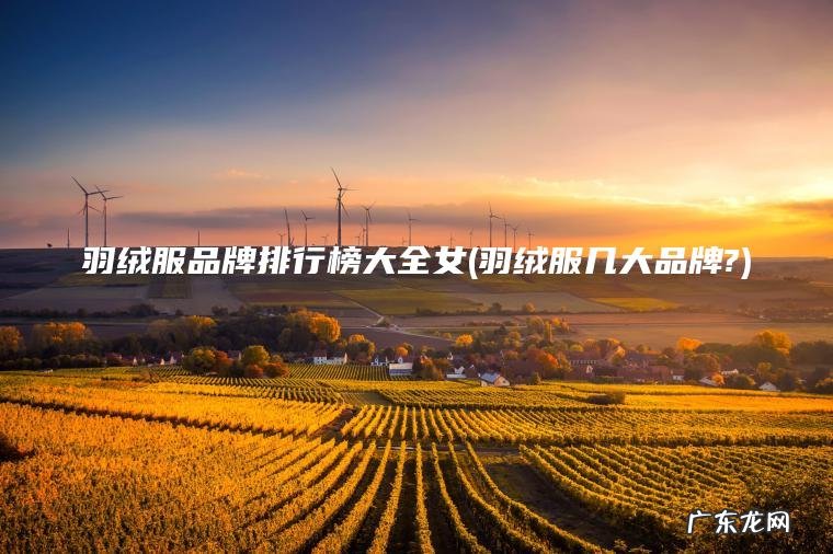 羽绒服品牌排行榜大全女(羽绒服几大品牌?) 羽绒服几大品牌? 羽绒服品牌排行榜大全女