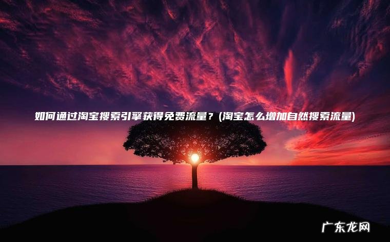 如何通过淘宝搜索引擎获得免费流量?(淘宝怎么增加自然搜索流量) 淘宝怎么增加自然搜索流量 如何通过淘宝搜索引擎获得免费流量?