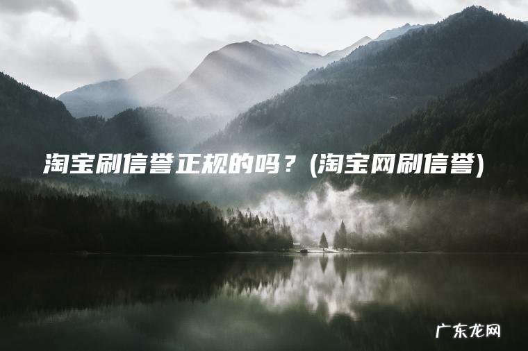 淘宝刷信誉正规的吗?(淘宝网刷信誉) 淘宝网刷信誉 淘宝刷信誉正规的吗?