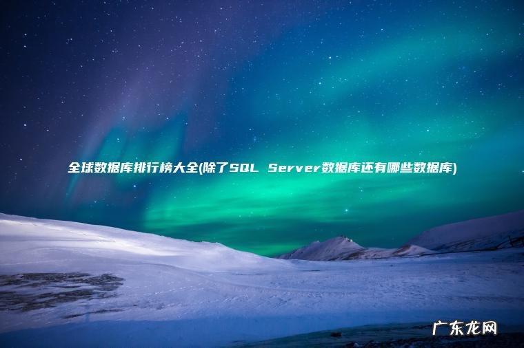 全球数据库排行榜大全(除了SQL Server数据库还有哪些数据库) 除了SQL Server数据库还有哪些数据库 全球数据库排行榜大全