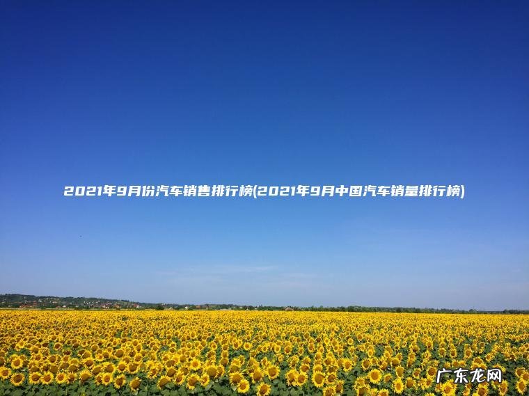 2021年9月中国汽车销量排行榜 2021年9月份汽车销售排行榜