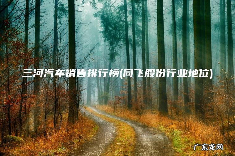 三河汽车销售排行榜(同飞股份行业地位) 同飞股份行业地位 三河汽车销售排行榜
