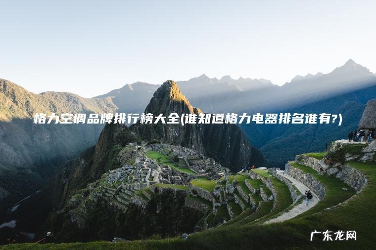 谁知道格力电器排名谁有? 格力空调品牌排行榜大全
