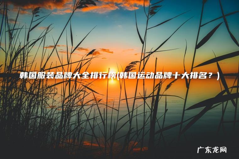 韩国服装品牌大全排行榜(韩国运动品牌十大排名？)