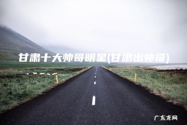 甘肃十大帅哥明星(甘肃出帅哥) 甘肃出帅哥 甘肃十大帅哥明星