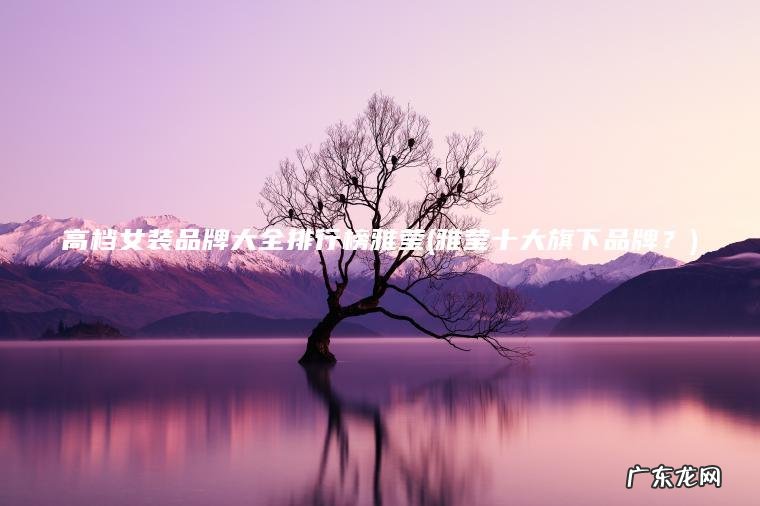 雅莹十大旗下品牌？ 高档女装品牌大全排行榜雅莹