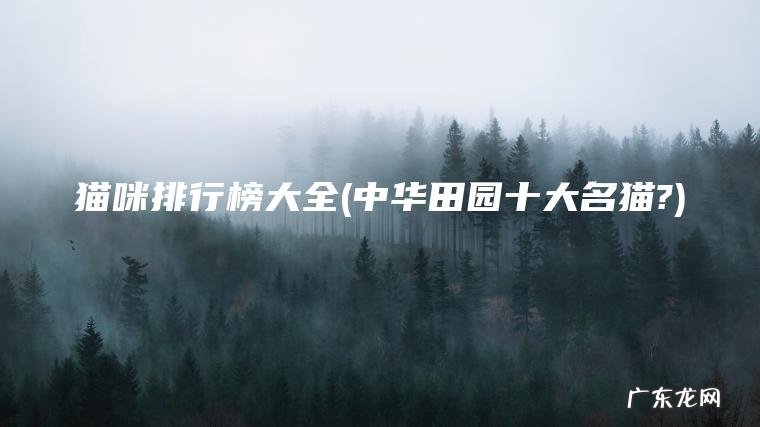 猫咪排行榜大全(中华田园十大名猫?) 中华田园十大名猫? 猫咪排行榜大全