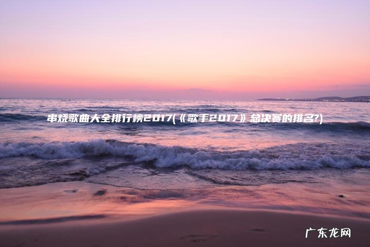 《歌手2017》总决赛的排名? 串烧歌曲大全排行榜2017