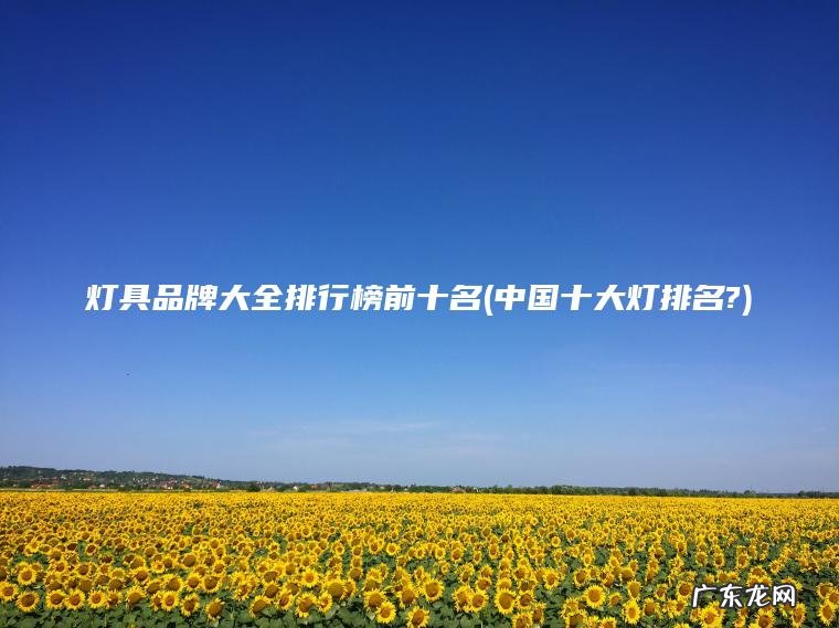 灯具品牌大全排行榜前十名(中国十大灯排名?) 中国十大灯排名? 灯具品牌大全排行榜前十名