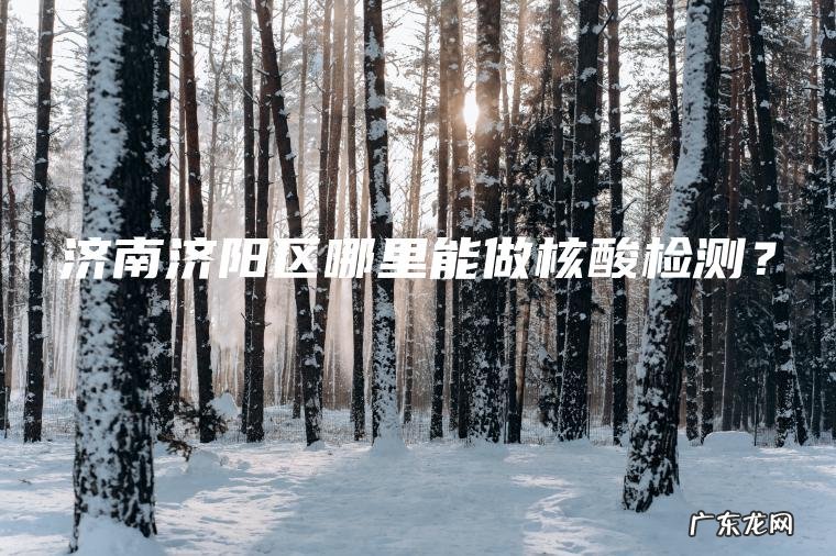 济南济阳区哪里能做核酸检测? 济南济阳区哪里能做核酸检测?