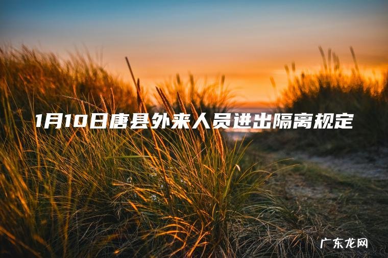 1月10日唐县外来人员进出隔离规定 1月10日唐县外来人员进出隔离规定