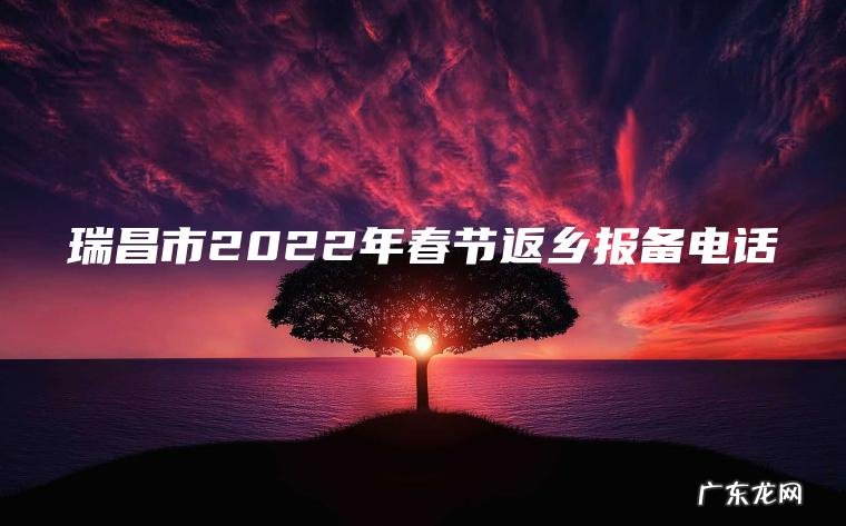 瑞昌市2022年春节返乡报备电话