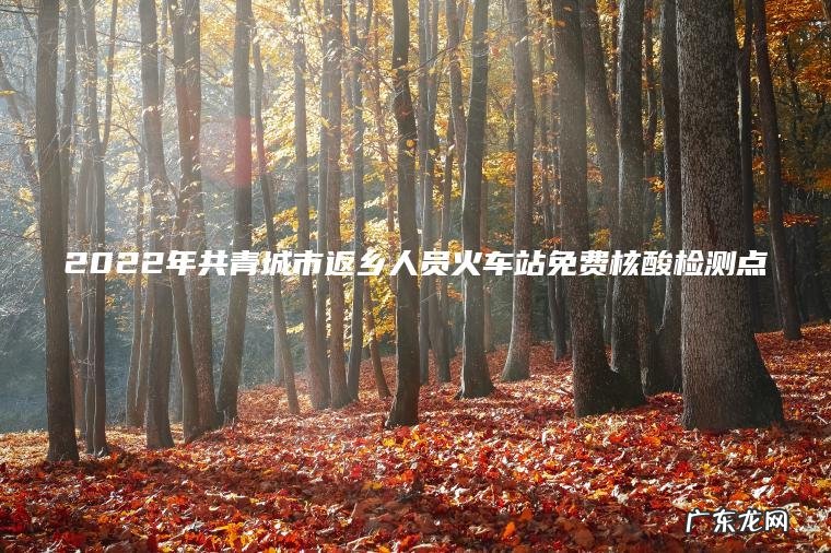 2022年共青城市返乡人员火车站免费核酸检测点 2022年共青城市返乡人员火车站免费核酸检测点