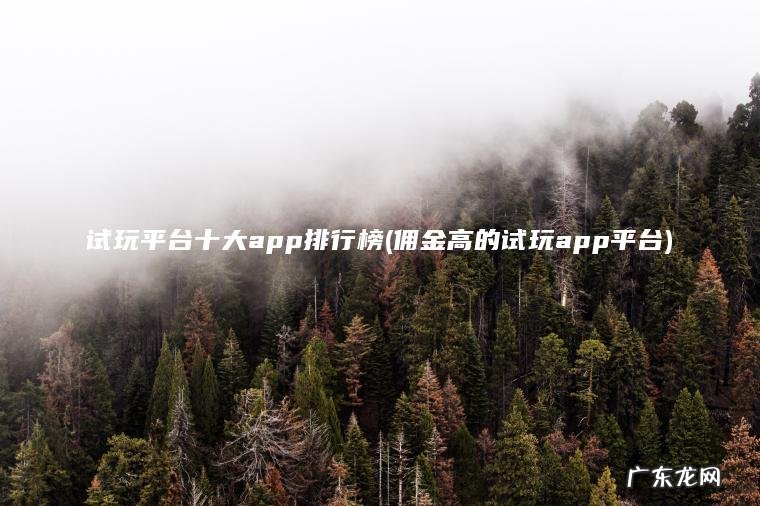 试玩平台十大app排行榜(佣金高的试玩app平台) 佣金高的试玩app平台 试玩平台十大app排行榜