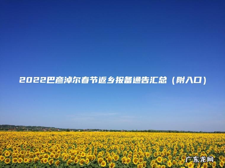 2022巴彦淖尔春节返乡报备通告汇总（附入口）