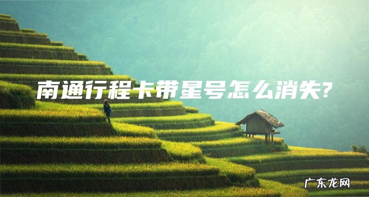 南通行程卡带星号怎么消失?