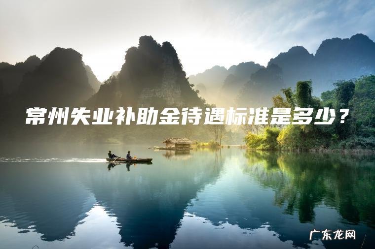 常州失业补助金待遇标准是多少? 常州失业补助金待遇标准是多少?