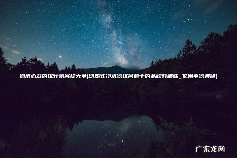 即热式净水器排名前十的品牌有哪些_家用电器装修 别出心裁的排行榜名称大全