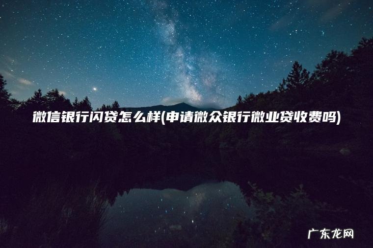 微信银行闪贷怎么样(申请微众银行微业贷收费吗) 申请微众银行微业贷收费吗 微信银行闪贷怎么样