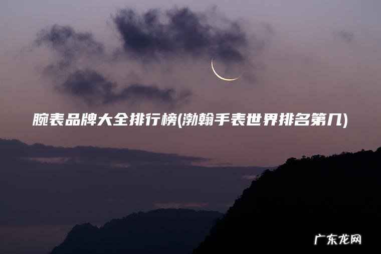 腕表品牌大全排行榜(渤翰手表世界排名第几) 渤翰手表世界排名第几 腕表品牌大全排行榜