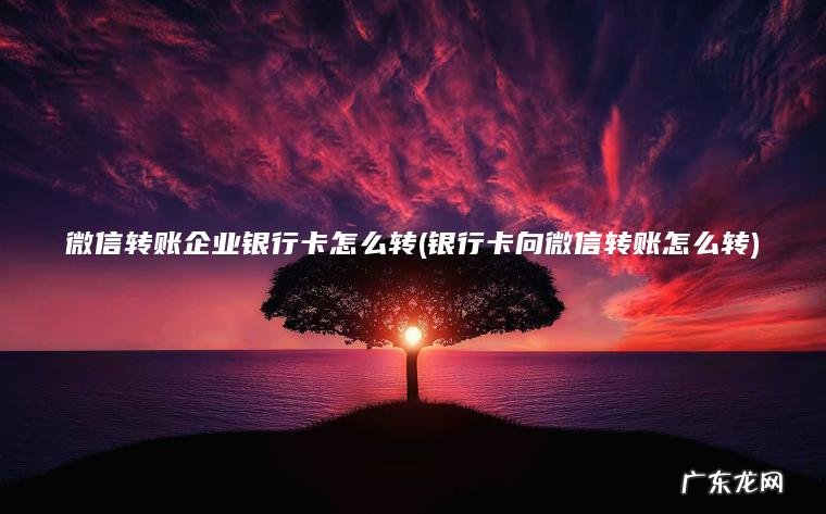 微信转账企业银行卡怎么转(银行卡向微信转账怎么转) 银行卡向微信转账怎么转 微信转账企业银行卡怎么转