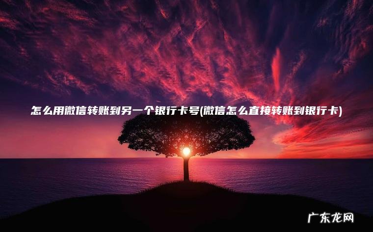 怎么用微信转账到另一个银行卡号(微信怎么直接转账到银行卡) 微信怎么直接转账到银行卡 怎么用微信转账到另一个银行卡号
