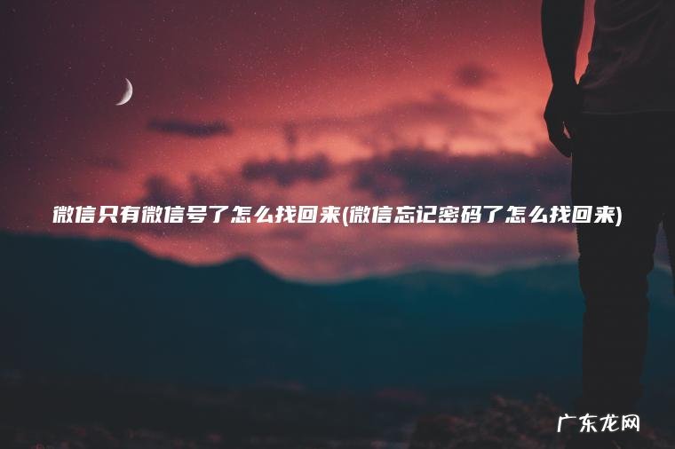 微信忘记密码了怎么找回来 微信只有微信号了怎么找回来