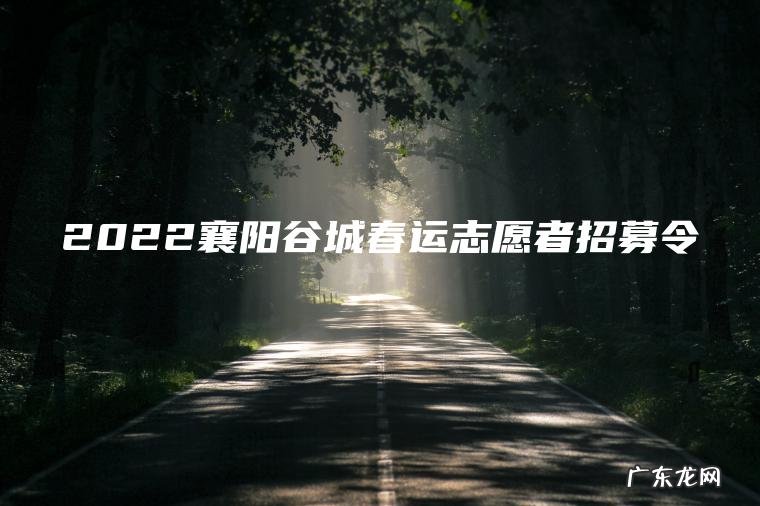 2022襄阳谷城春运志愿者招募令