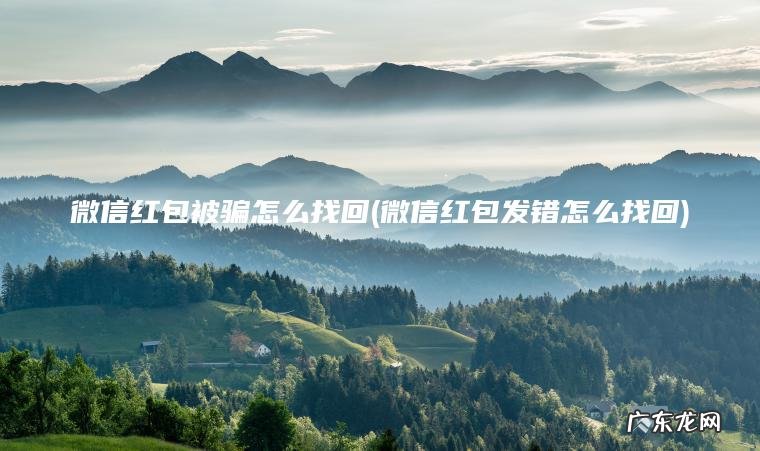 微信红包被骗怎么找回(微信红包发错怎么找回) 微信红包发错怎么找回 微信红包被骗怎么找回