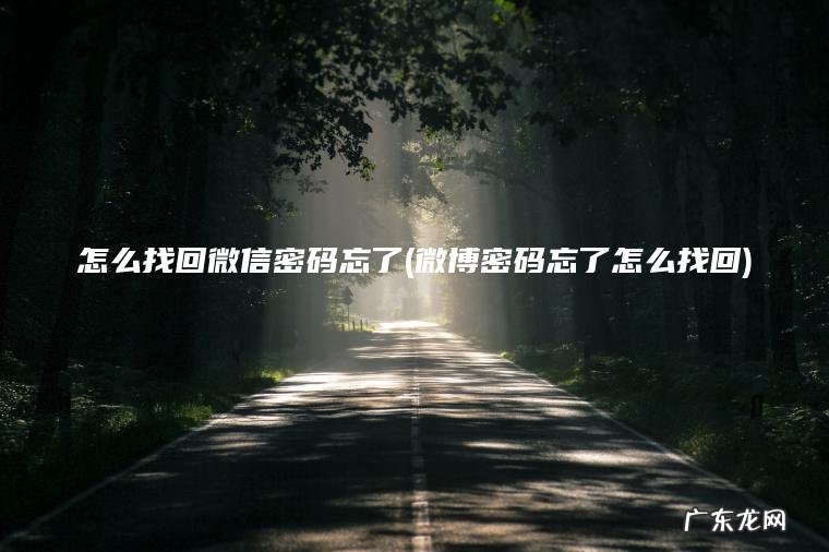 怎么找回微信密码忘了(微博密码忘了怎么找回) 微博密码忘了怎么找回 怎么找回微信密码忘了