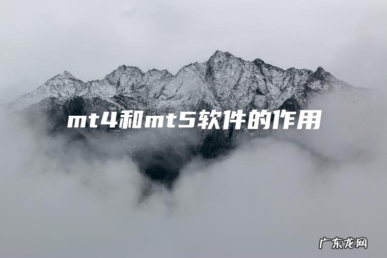 mt4和mt5软件的作用 mt4和mt5软件的作用