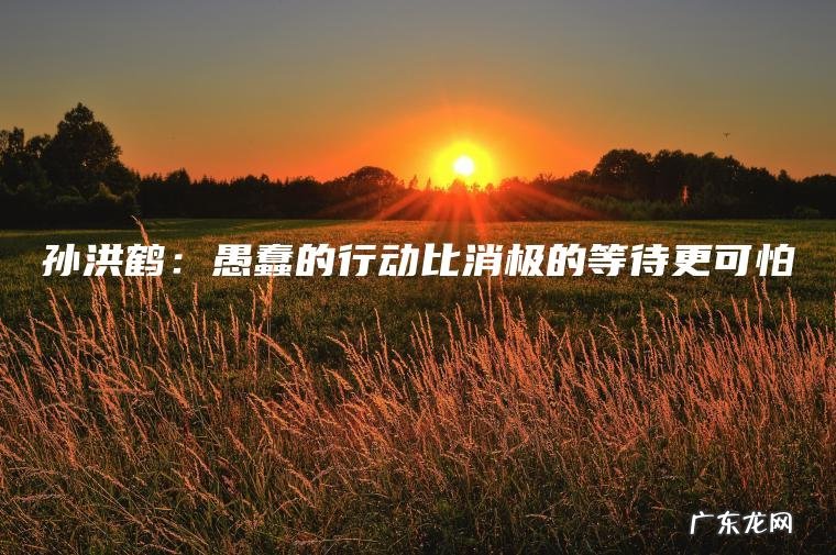 孙洪鹤:愚蠢的行动比消极的等待更可怕 孙洪鹤:愚蠢的行动比消极的等待更可怕