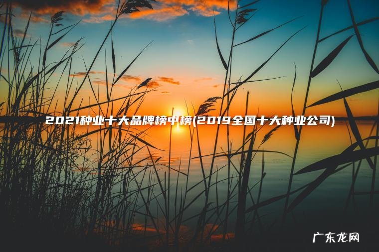 2021种业十大品牌榜中榜(2019全国十大种业公司) 2019全国十大种业公司 2021种业十大品牌榜中榜