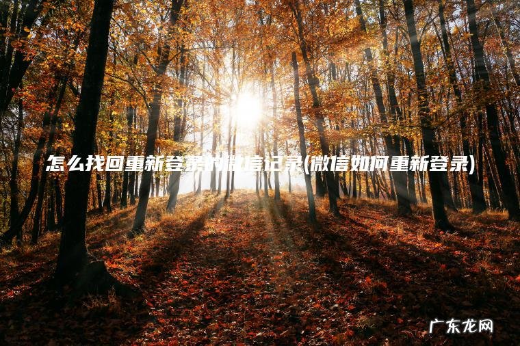 微信如何重新登录 怎么找回重新登录的微信记录