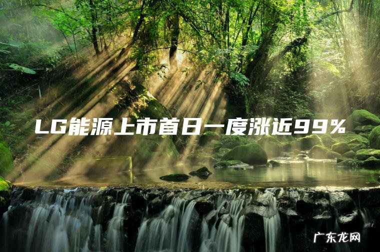 LG能源上市首日一度涨近99% LG能源上市首日一度涨近99%
