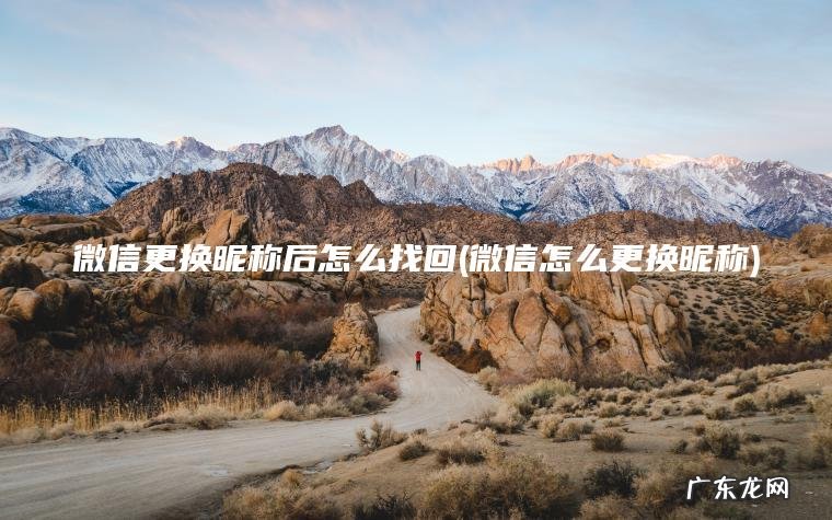 微信更换昵称后怎么找回(微信怎么更换昵称) 微信怎么更换昵称 微信更换昵称后怎么找回