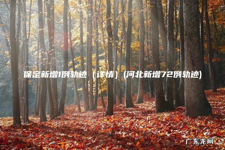 保定新增1例轨迹(详情)(河北新增72例轨迹) 河北新增72例轨迹 详情 保定新增1例轨迹