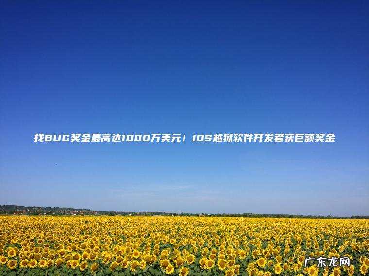 找BUG奖金最高达1000万美元！iOS越狱软件开发者获巨额奖金