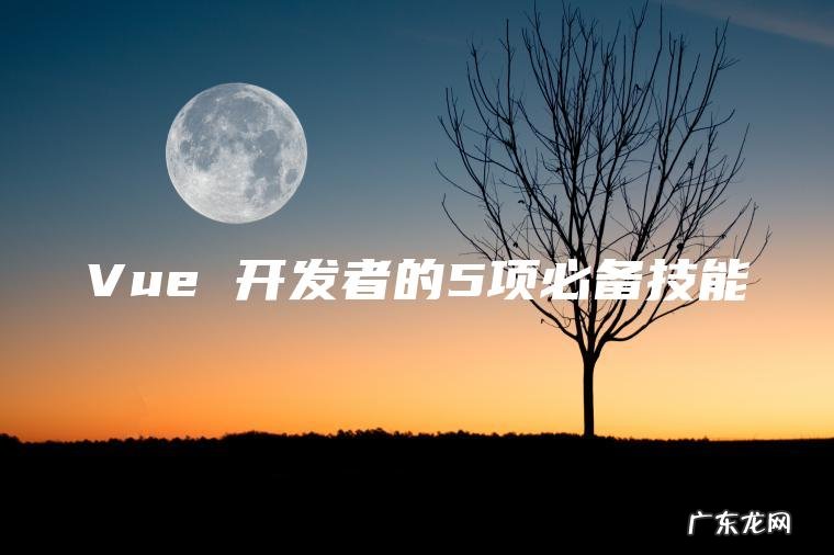 Vue 开发者的5项必备技能 Vue 开发者的5项必备技能
