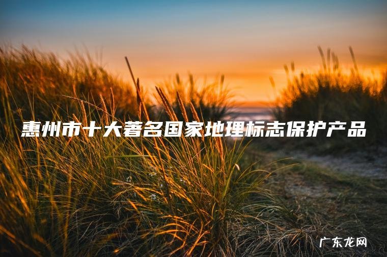 惠州市十大著名国家地理标志保护产品 惠州市十大著名国家地理标志保护产品